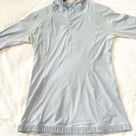 Lululemon Light Purple Running Hoodie Size 6 Thumbholes Reflective Logo - Picture 4 of 8